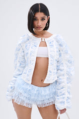 TALK TO ME NICE CORSETED JACKET IN WHITE