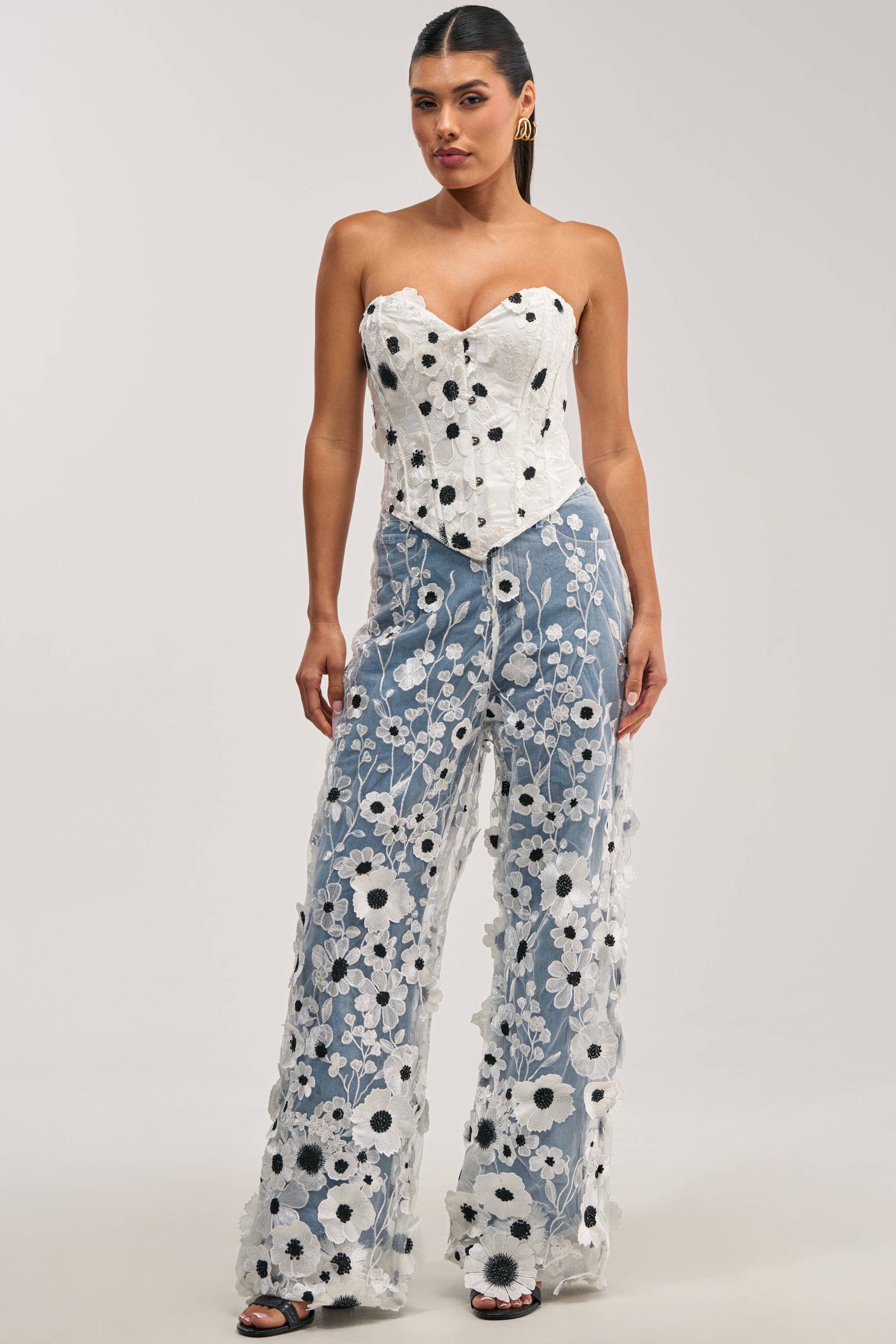 MIXED FLORALS CORSET