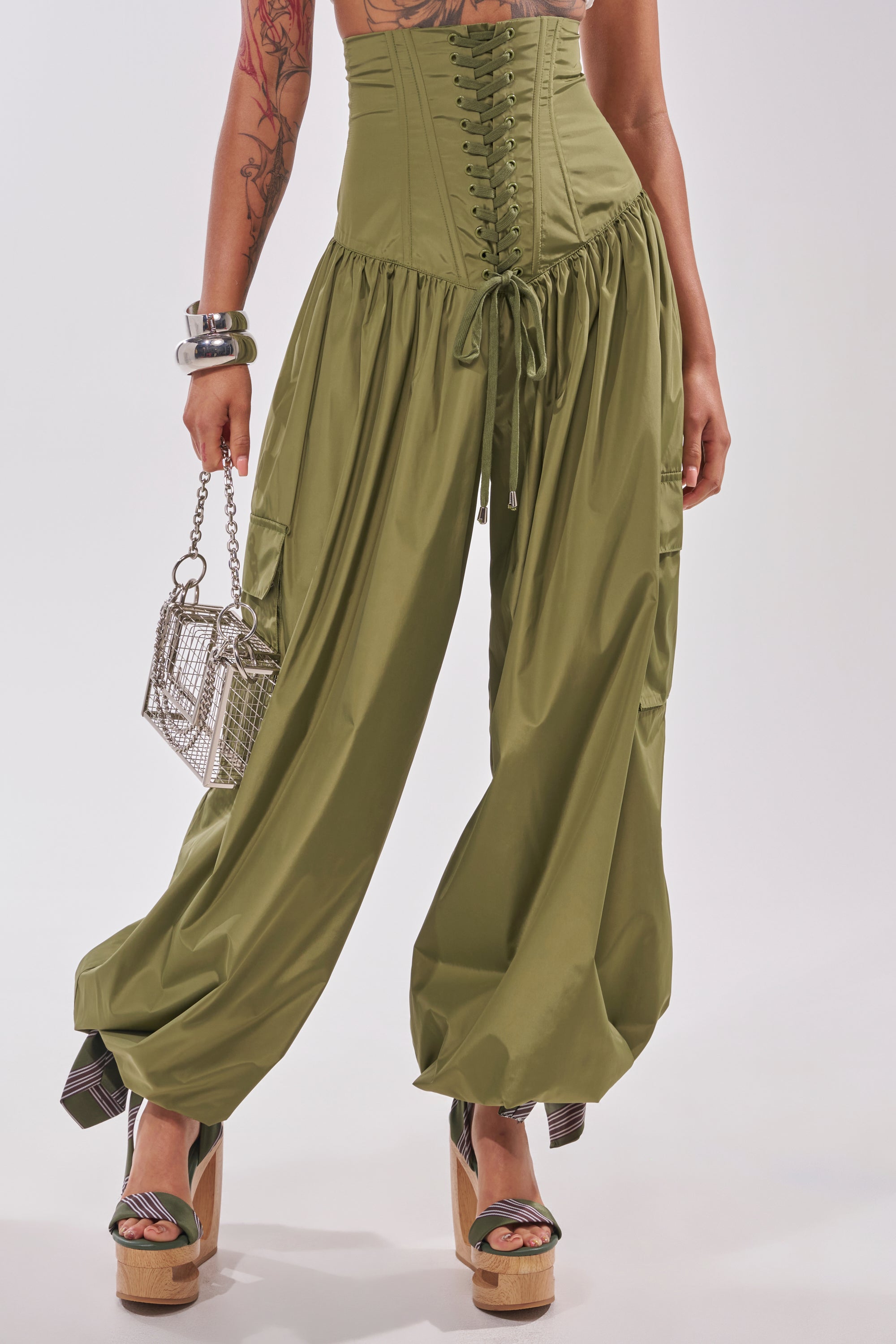 LOCKED UP FOR GOOD LACE UP BALLOON PANT