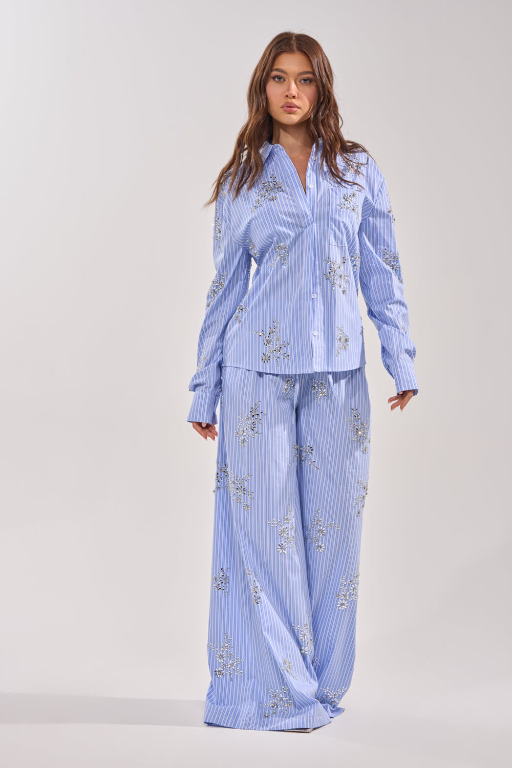 SWEET DREAMS RHINESTONE POPLIN PANT