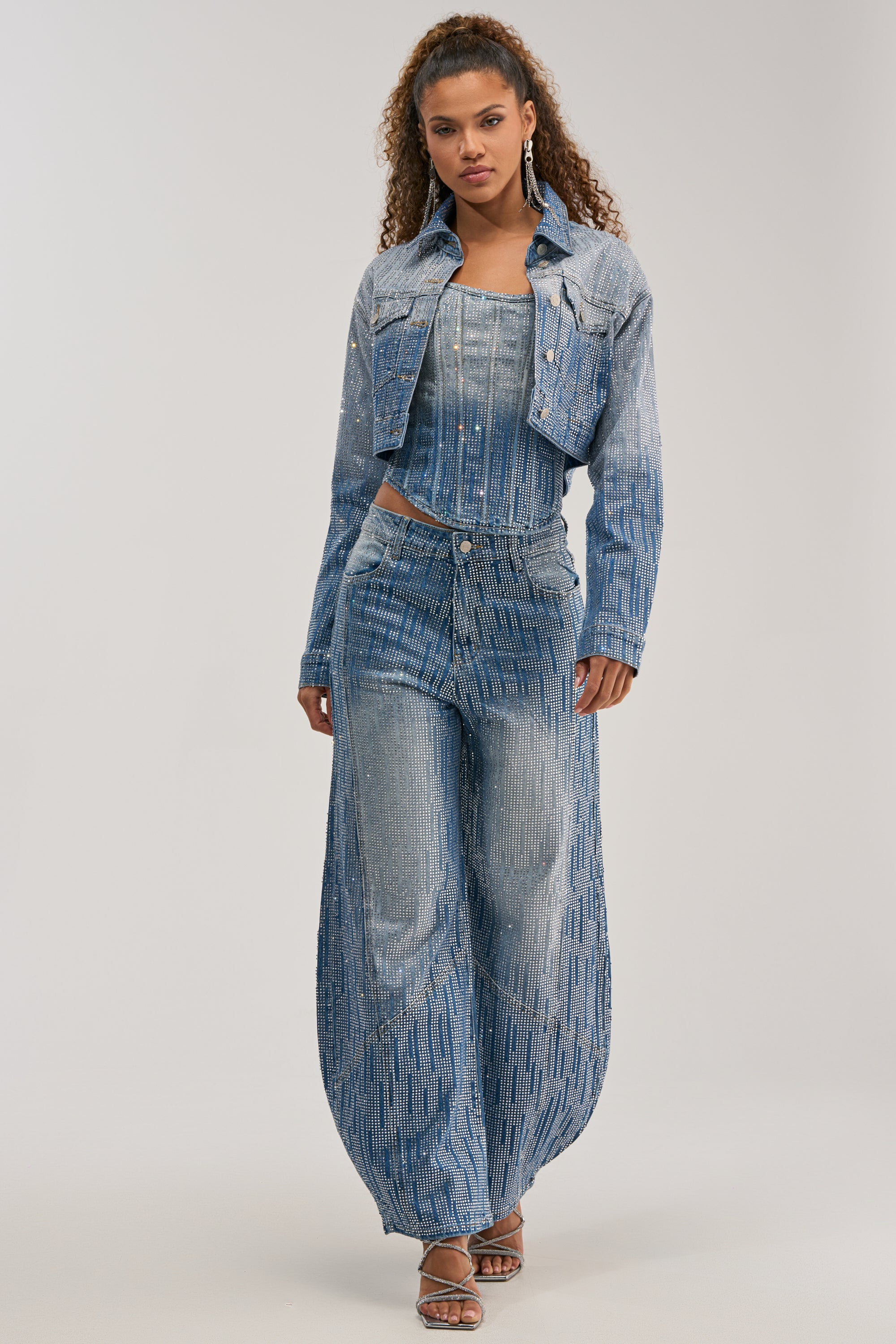 MIND SPINNING EMBELLISHED DENIM