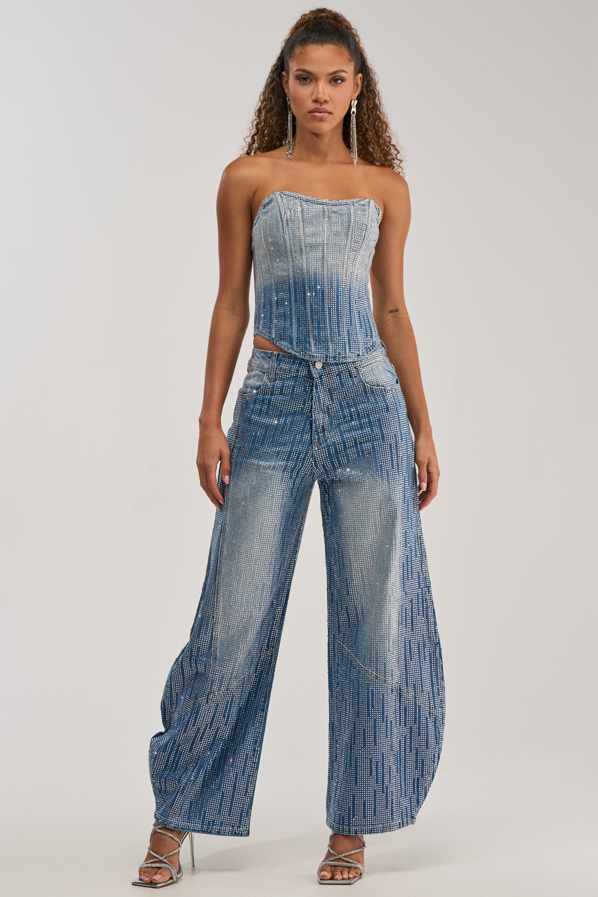 MIND SPINNING EMBELLISHED DENIM