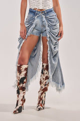 ALL OVER THE PLACE DENIM SHORT