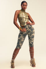 I LIKE THIS VIBE CAMO CAPRI