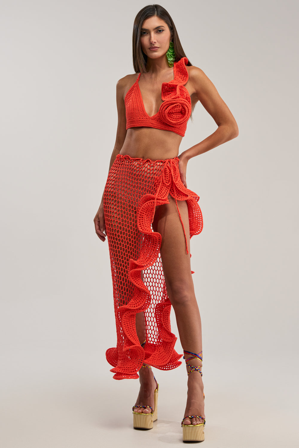 BEACH BABE CROCHET MAXI SKIRT