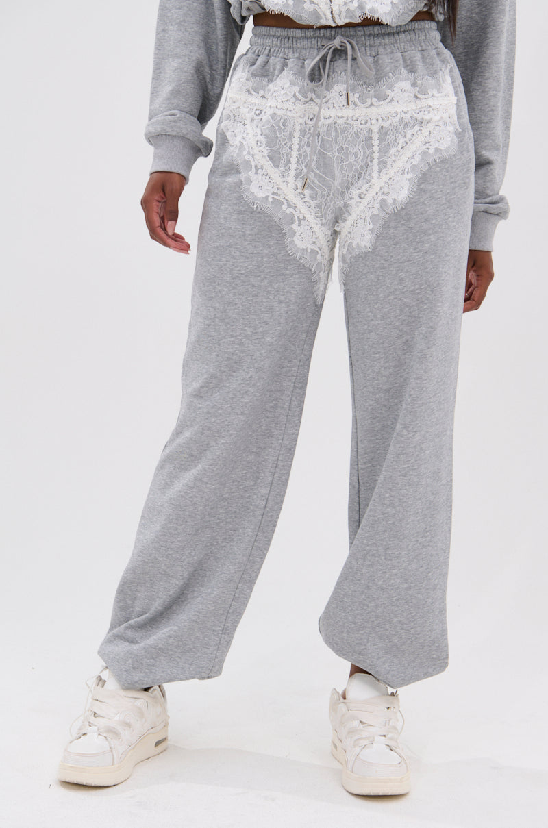 MAYBE NEXT TIME JOGGER WITH LACE DETAILS