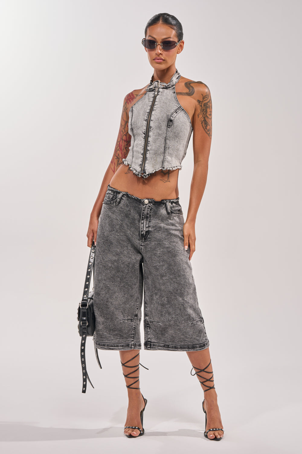 BREAK UP WITH HIM DENIM TOP