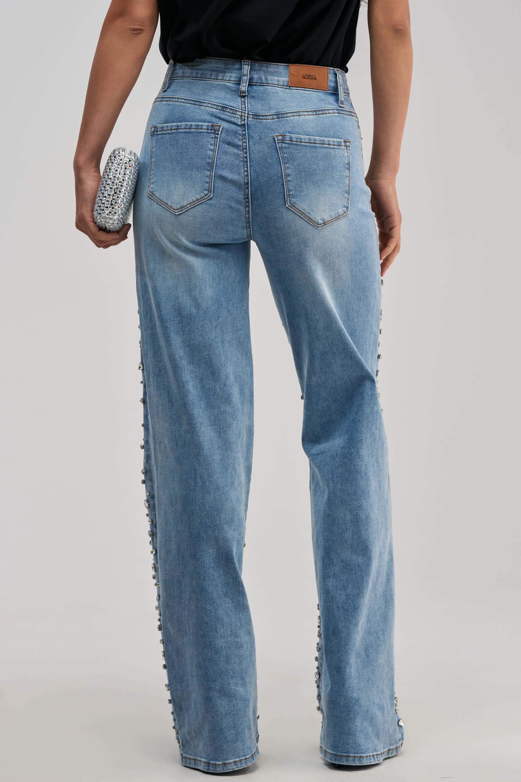 FEELING GRATEFUL RHINESTONE RELAXED DENIM