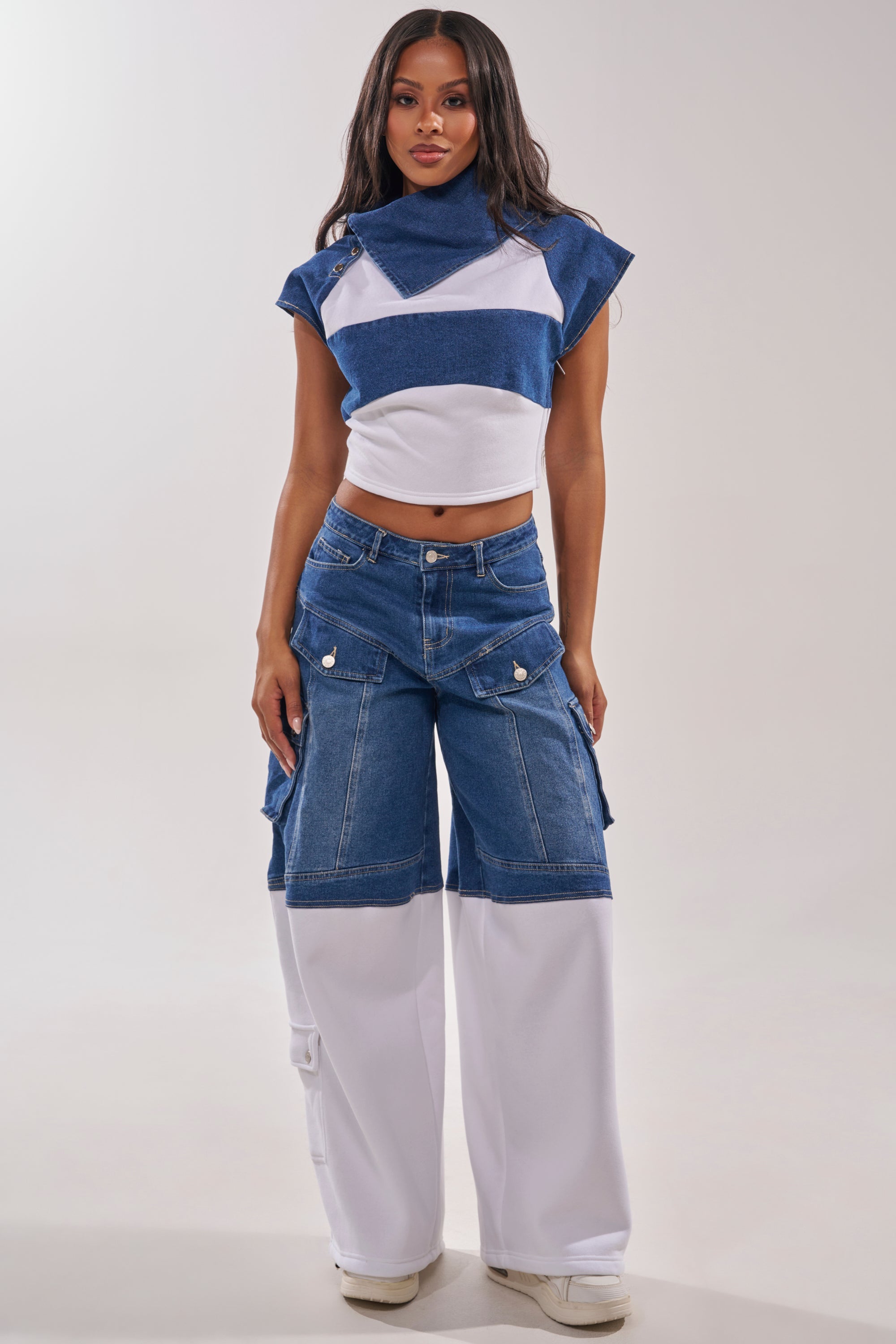 THIS IS EVERYTHING YOU SEE DENIM BLOUSE