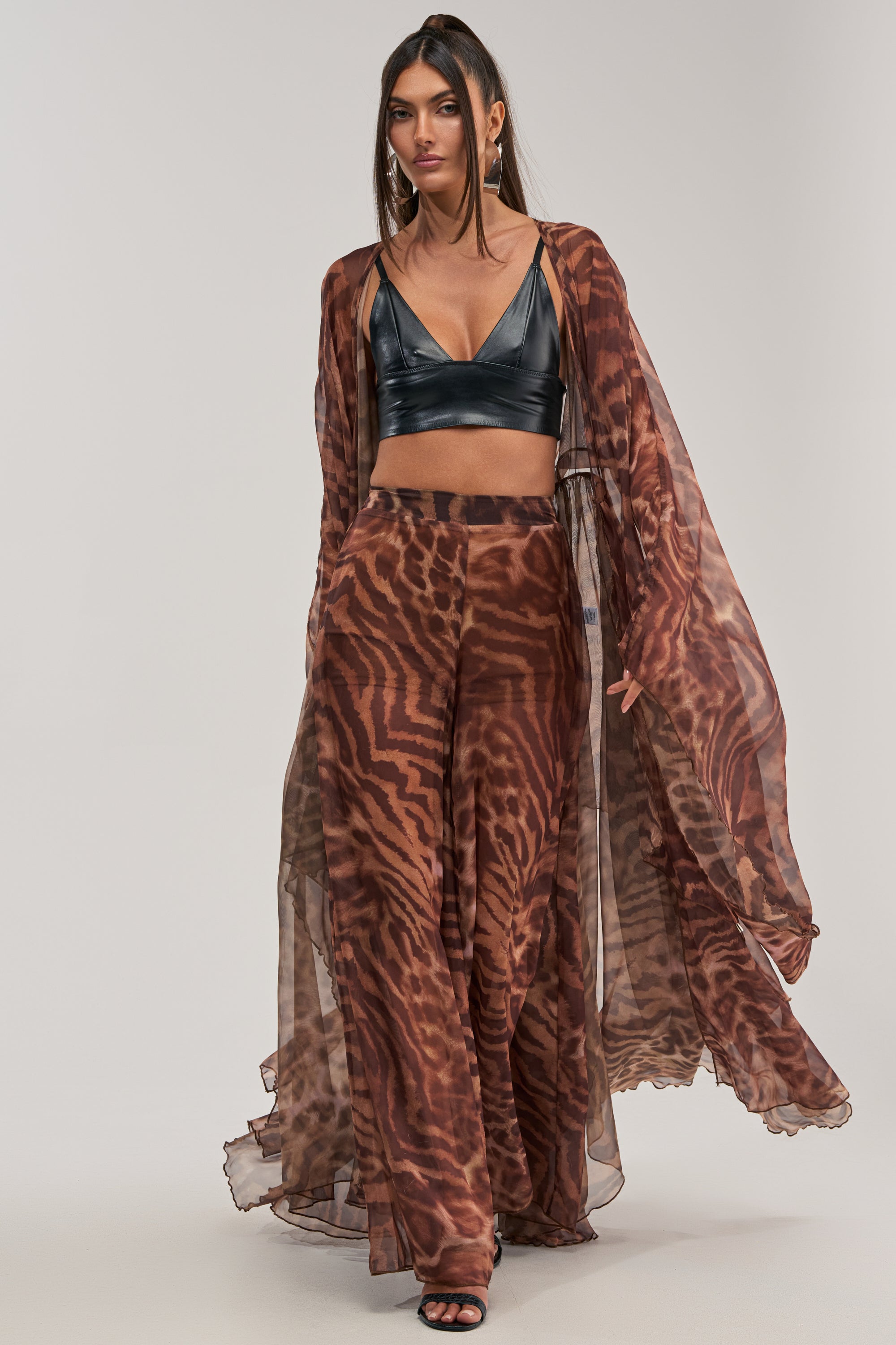 MOONLIGHT TIGER PALAZZO PANTS