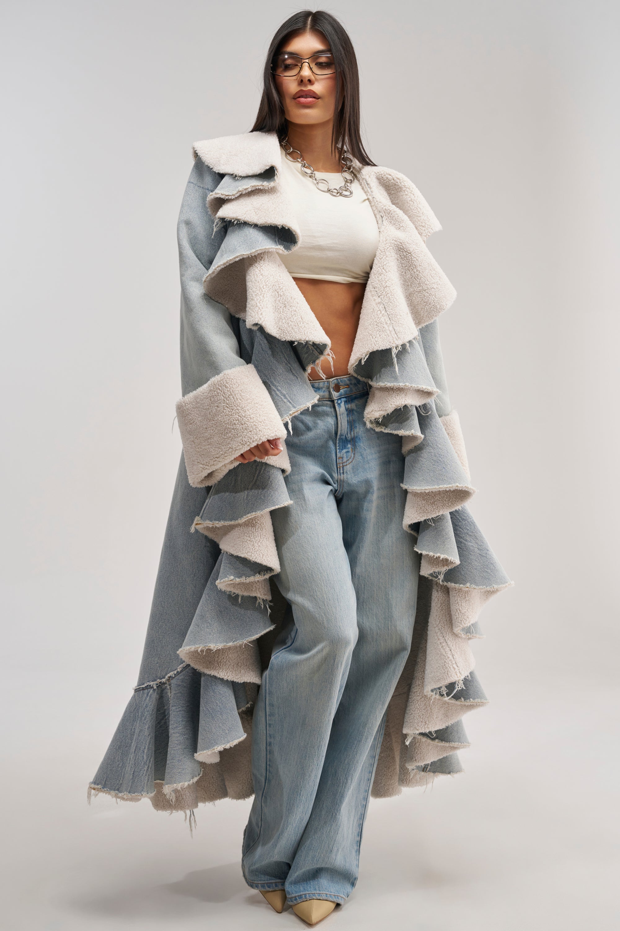 AIN'T ABOUT THE MONEY DENIM TRENCH