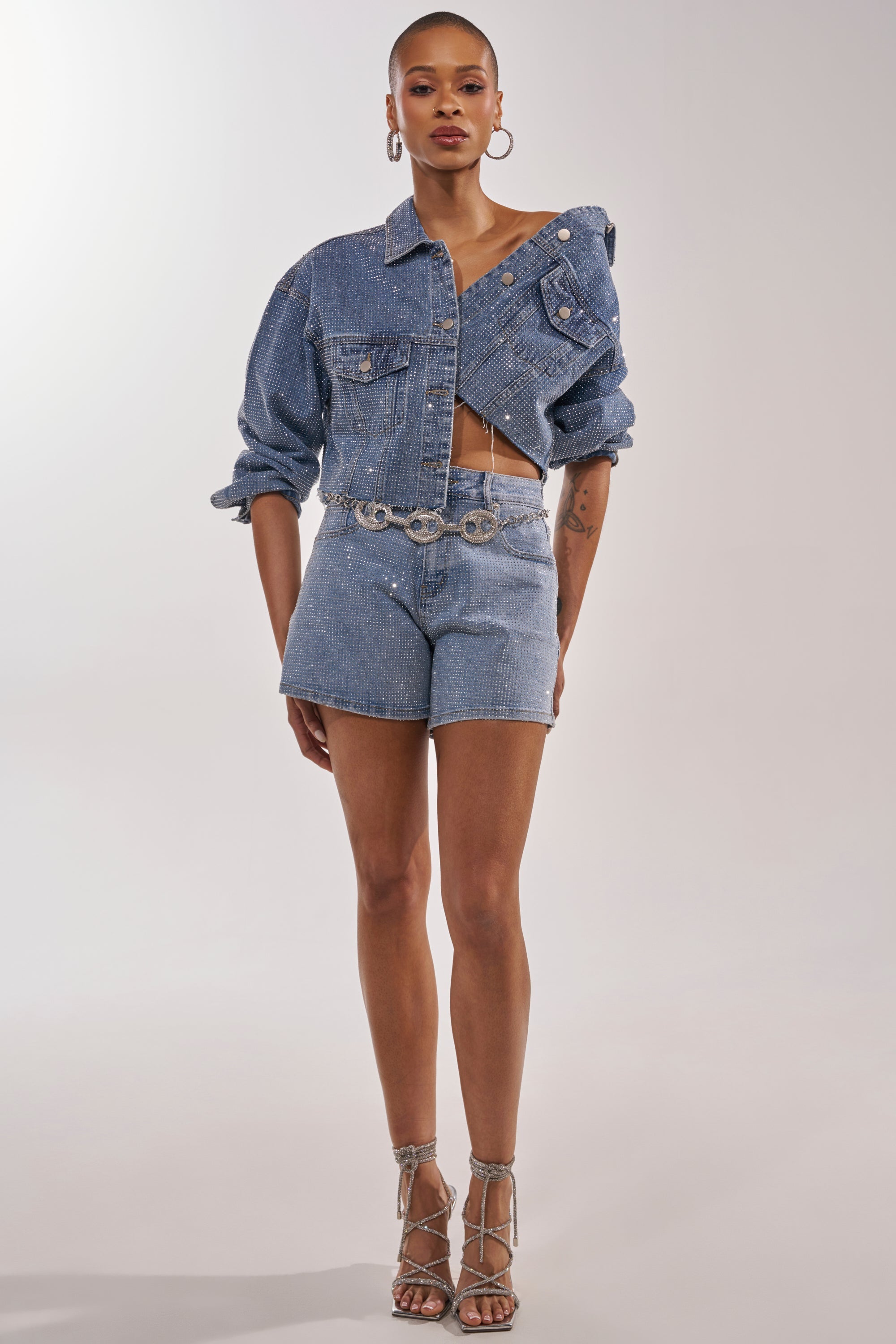 KYLIE EMBELLISHED DENIM JACKET
