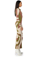 ADELINE COLLARED KNIT MAXI DRESS