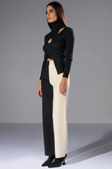 ALL IN THE DETAILS CUT OUT TURTLENECK SWEATER