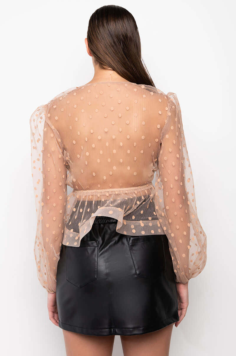 ALL OVER POLKA DOT BLOUSE