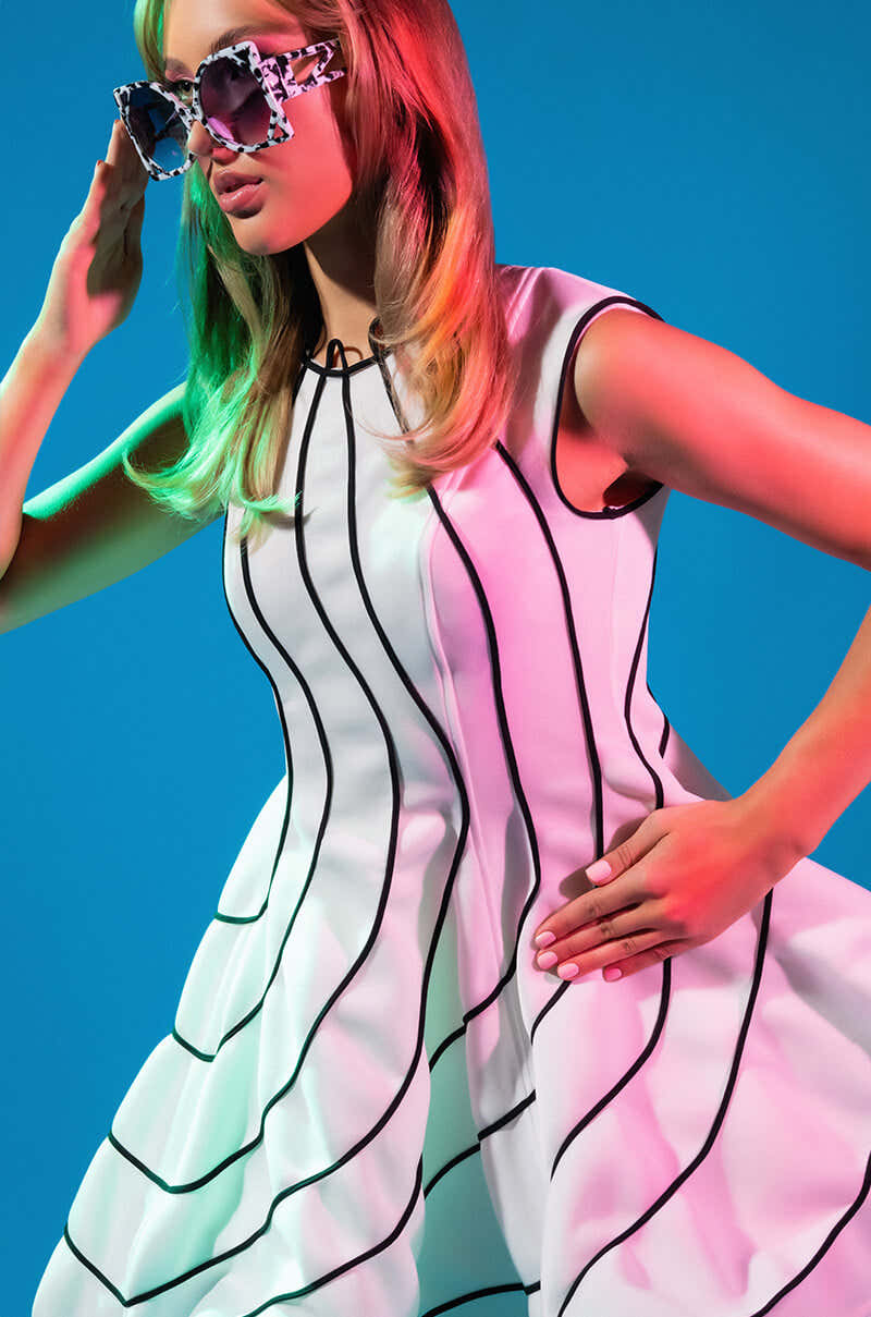 LUISA WAVE MINI DRESS