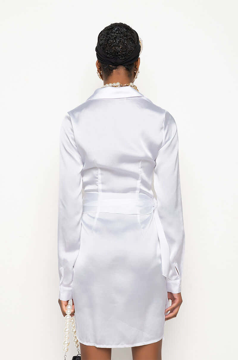 RIGHT MOVES WRAP MINI DRESS