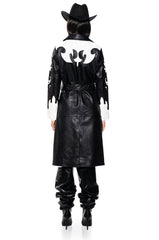 ROBOT COWGIRL PU TRENCH JACKET