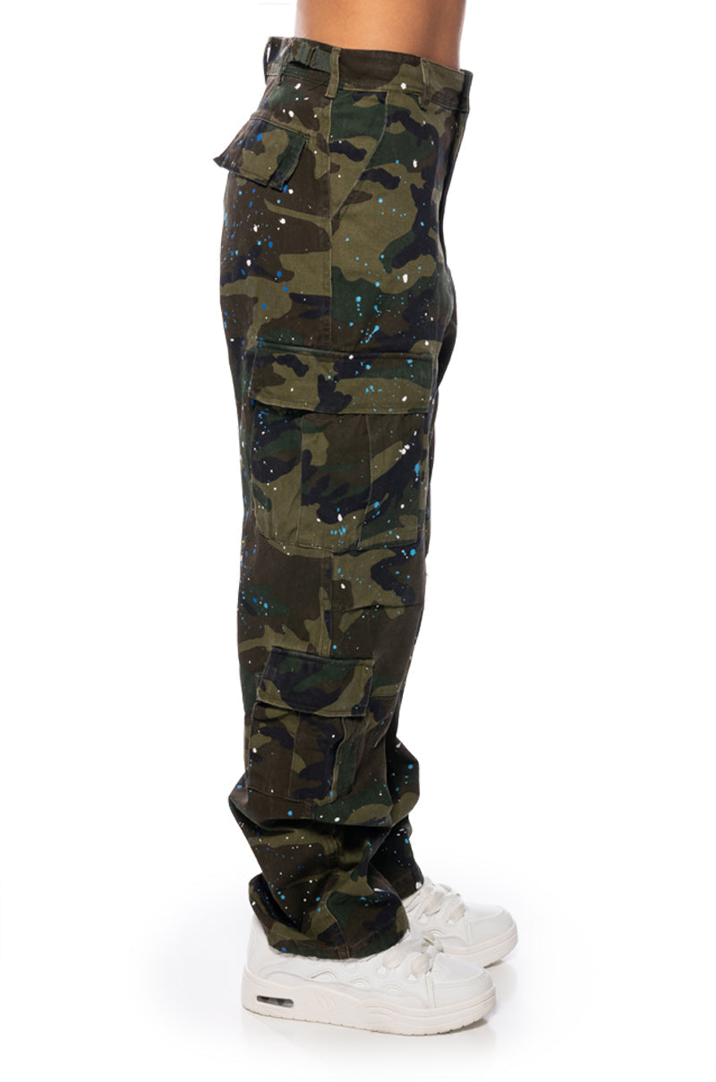 TRY ME PAINTED WIDE LEG CARGO