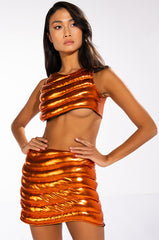 ZENON TEXTURED MINI SKIRT